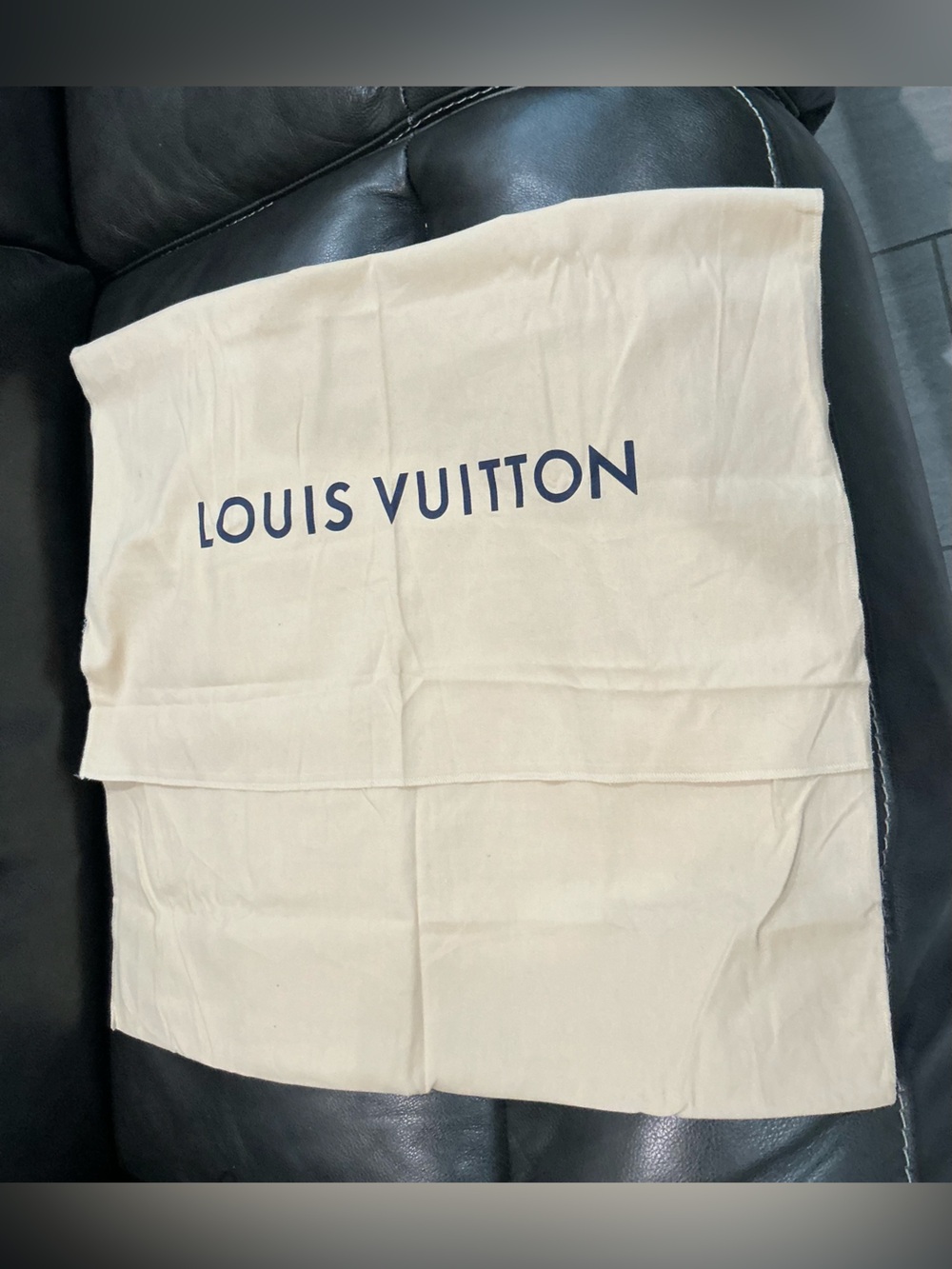 Louis Vuitton large cotton dust bag cover beige 24x21 envelope/flap